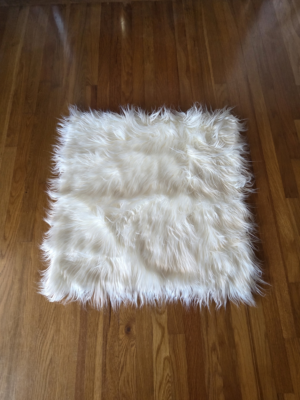 Fuzzy Faux Fur Mongolian Luxury Deocorative Ivory Pillow Cover 26x26